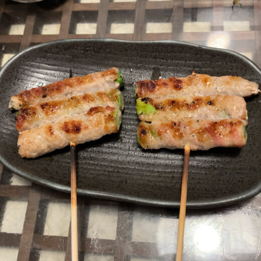 友酒家　アスパラ肉巻き